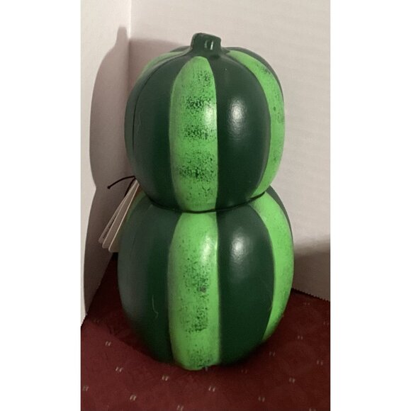 Stacked Halloween Pumpkin Decor With Smiling Faces - Picture 5 of 5